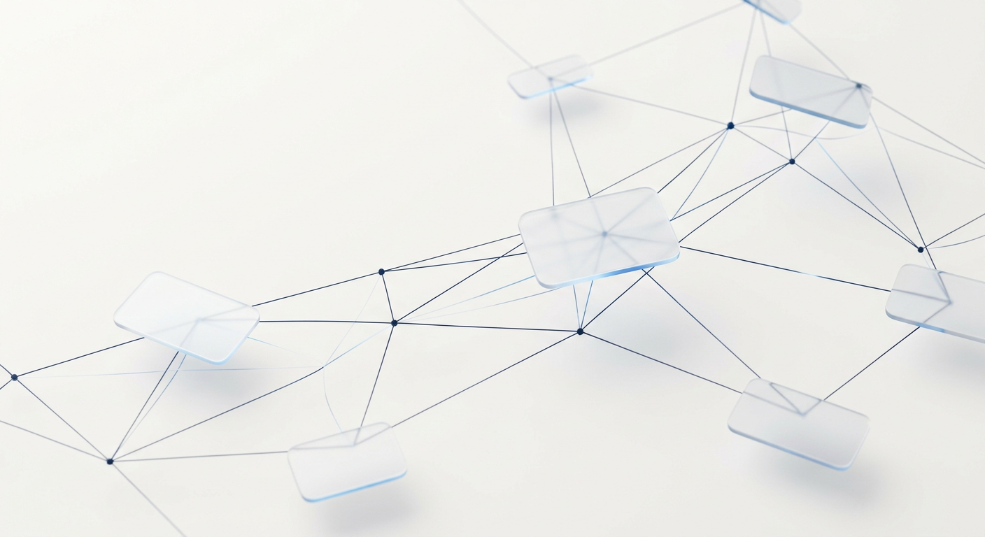 Abstract network of connected payment cards and account panels
